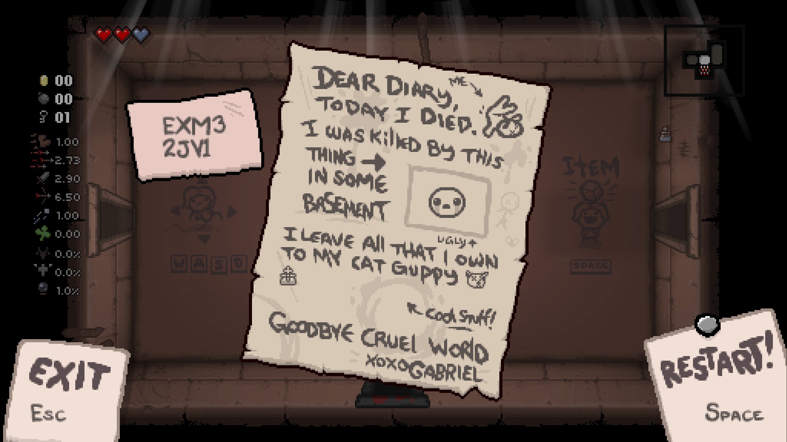 Isaac's Last Will with Gabriel death name