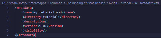 The metadata.xml of your mod