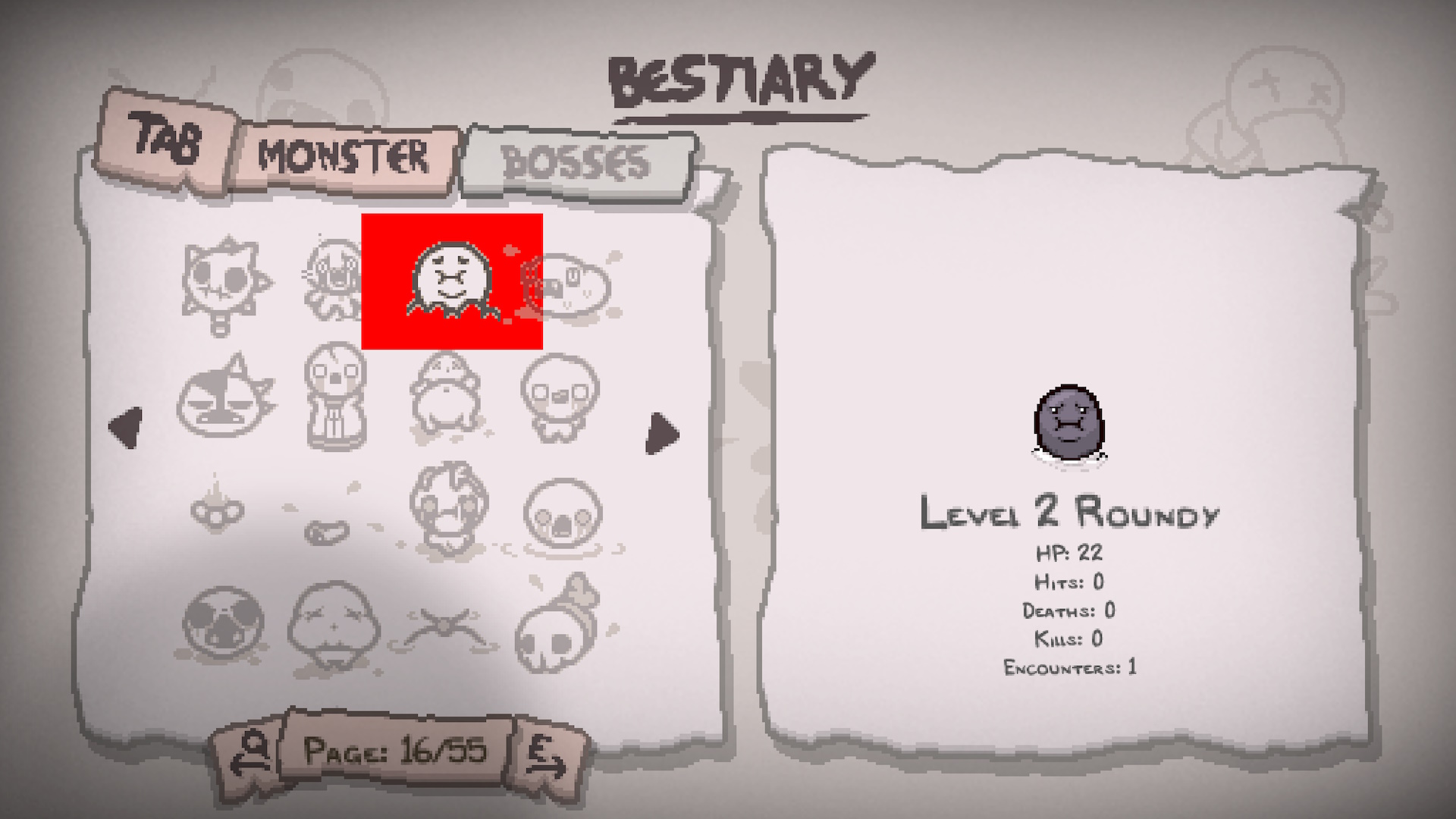 Bestiary entry for Level 2 Roundy
