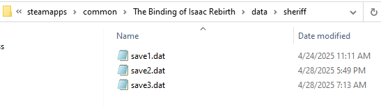 Data folder with Sheriff as the example mod